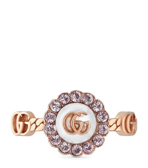 double g flower ring gucci